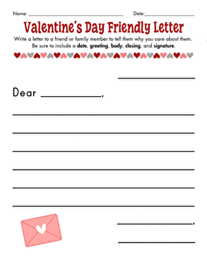 Valentine's Day Friendly Letter