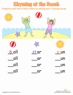 Rhyming at the Beach