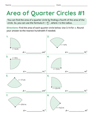 Area of Quarter Circles #1