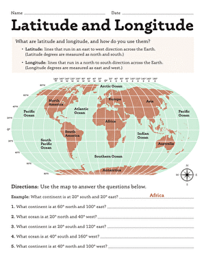 Latitude and Longitude
