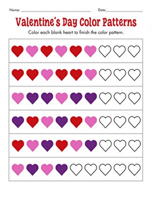 Valentine's Day Color Patterns