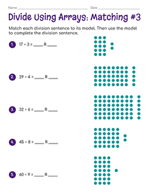 Divide Using Arrays: Matching #3
