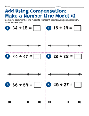 Add Using Compensation: Make a Number Line Model #2