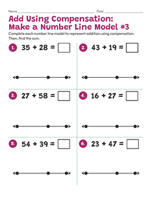 Add Using Compensation: Make a Number Line Model #3
