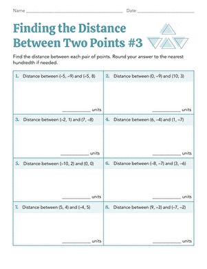Finding the Distance Between Two Points #3