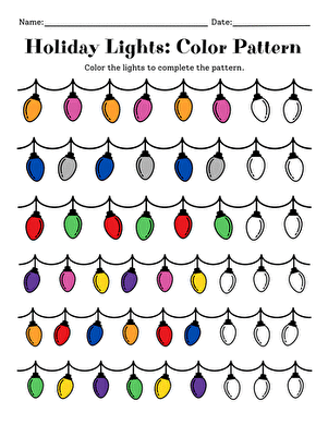 Holiday Lights: Color Patterns