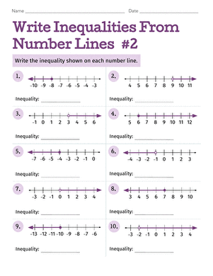 Write Inequalities From Number Lines #2