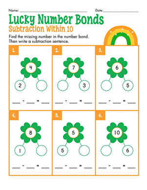 Lucky Number Bonds: Subtraction Within 10