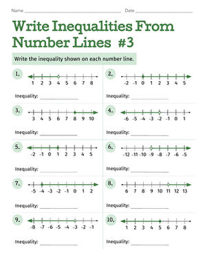 Write Inequalities From Number Lines #3