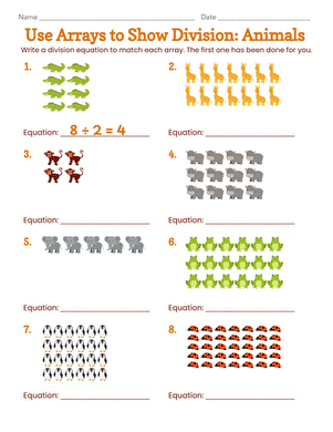 Use Arrays to Show Division: Animals