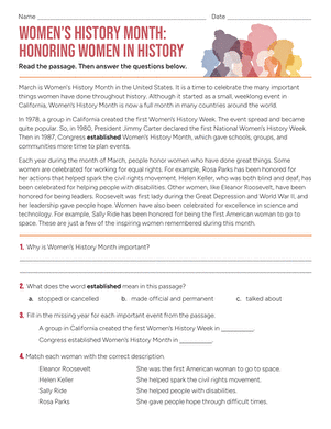 Women's History Month: Honoring Women in History