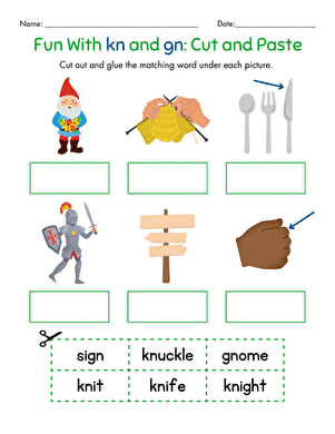 Fun With kn and gn: Cut and Paste
