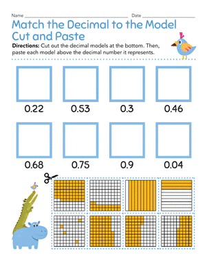 Match the Decimal to the Model Cut and Paste