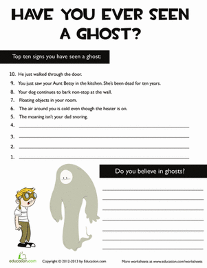 Have You Ever Seen a Ghost?