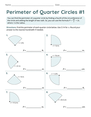 Perimeter of Quarter Circles #1
