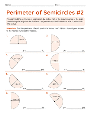 Perimeter of Semicircles #2