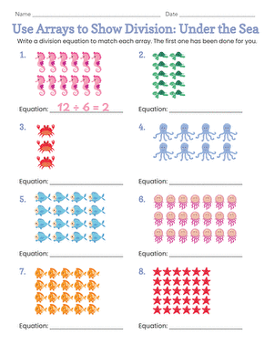 Use Arrays to Show Division: Under the Sea