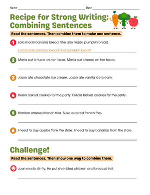 Recipe for Strong Writing: Combining Sentences