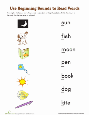 Beginning Sounds Pictures