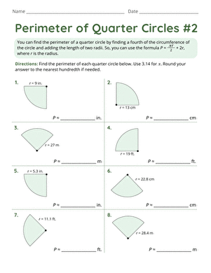 Perimeter of Quarter Circles #2