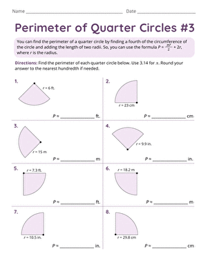 Perimeter of Quarter Circles #3
