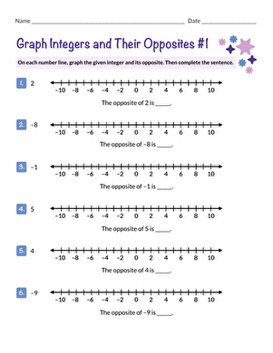 Graph Integers and Their Opposites #1