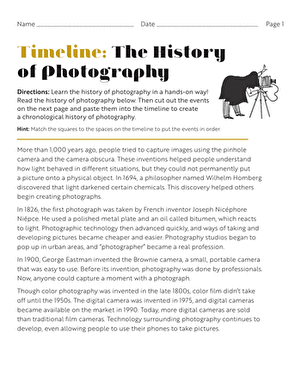 Timeline: The History of Photography