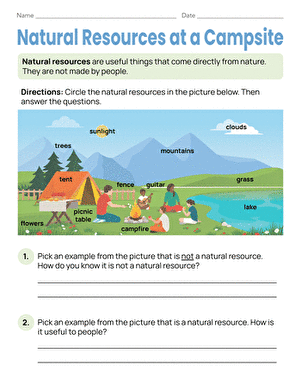 Natural Resources at a Campsite