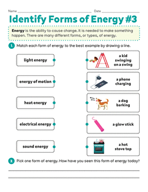 Identify Forms of Energy #3