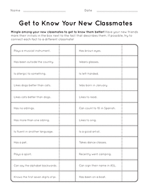 Back to School Icebreakers