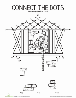 Rapunzel's Connect the Dots 1-20