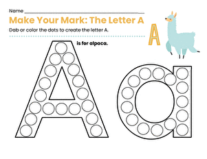 Make Your Mark: The Letter A