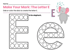 Make Your Mark: The Letter E