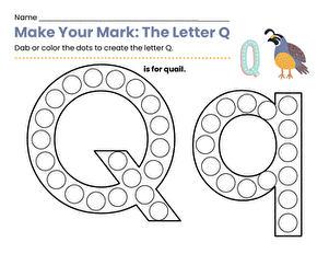 Make Your Mark: The Letter Q