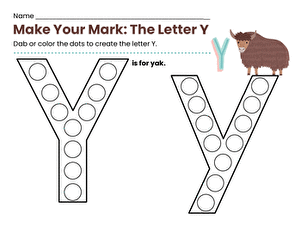 Make Your Mark: The Letter Y
