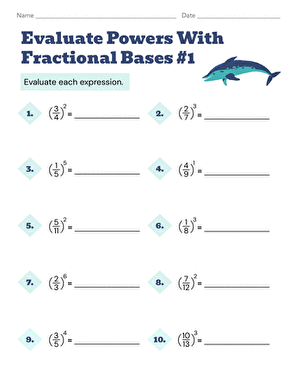 Evaluate Powers With Fractional Bases #1