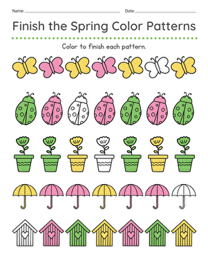 Finish the Spring Color Patterns