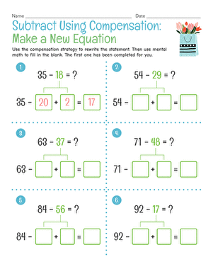Subtract Using Compensation: Make a New Equation