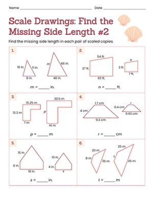 Scale Drawings: Find the Missing Side Length #2
