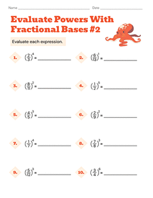 Evaluate Powers With Fractional Bases #2