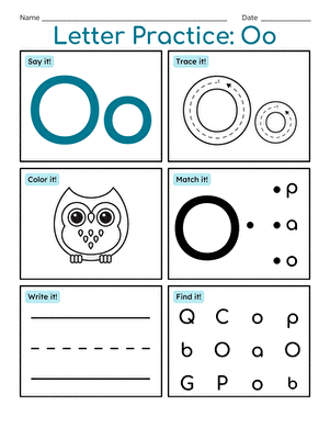 Letter Practice: Oo