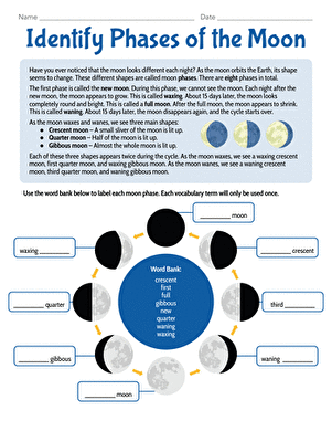 Identify Phases of the Moon