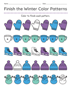 Finish the Winter Color Patterns