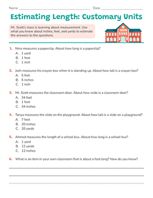 Estimating Length: Customary Units