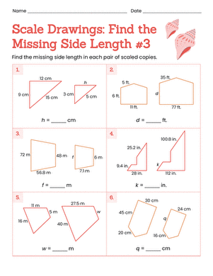 Scale Drawings: Find the Missing Side Length #3