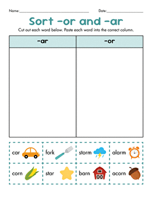 Sort -or and -ar