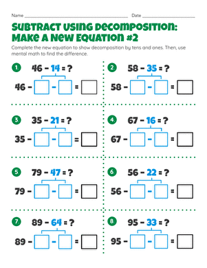 Subtract Using Decomposition: Make a New Equation #2