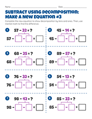 Subtract Using Decomposition: Make a New Equation #3
