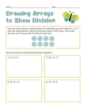 Drawing Arrays to Show Division