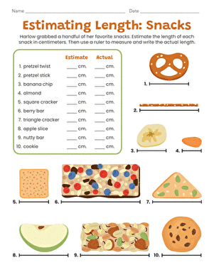 Estimating Length: Snacks